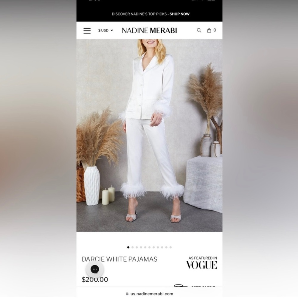 Nadine Merabi White Pajamas